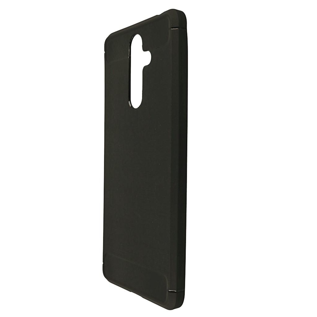 Pokrowiec etui pancerne Karbon Case czarne NOKIA 7 Plus / 4
