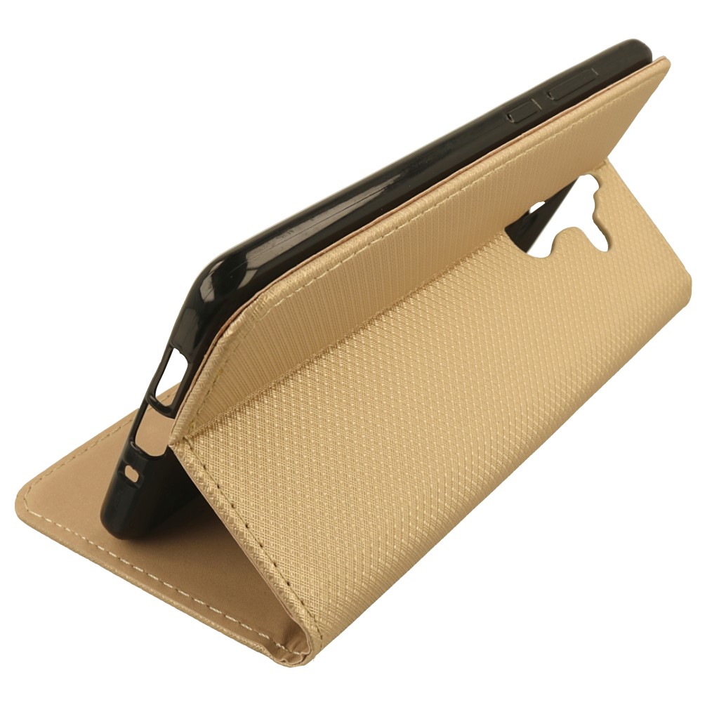Pokrowiec etui z klapk� Magnet Book z�ote NOKIA 7 Plus / 3