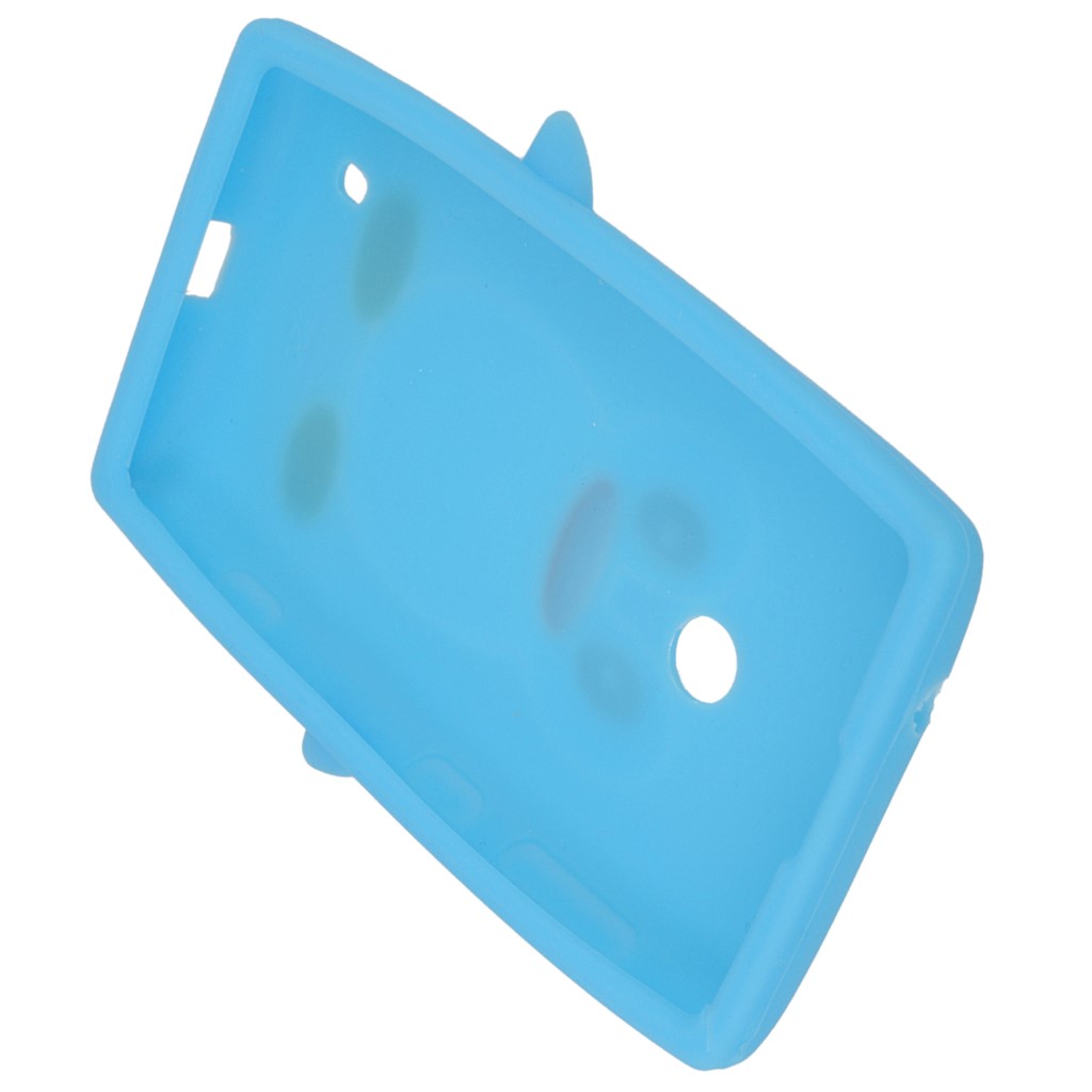 Pokrowiec etui silikonowe 3D Pingwin jasnoniebieskie NOKIA Lumia 520 / 9