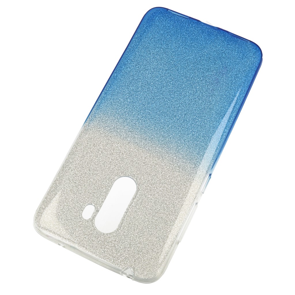 Pokrowiec etui z brokatem Bling Ombre niebieskie Xiaomi Pocophone F1 / 2