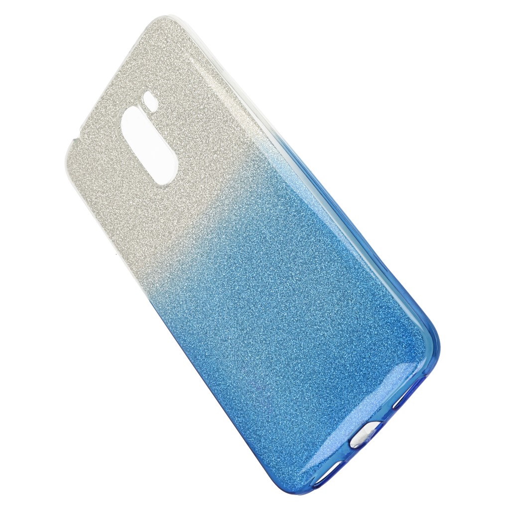 Pokrowiec etui z brokatem Bling Ombre niebieskie Xiaomi Pocophone F1 / 4