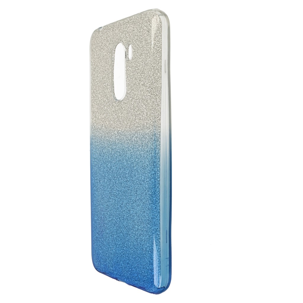 Pokrowiec etui z brokatem Bling Ombre niebieskie Xiaomi Pocophone F1 / 6