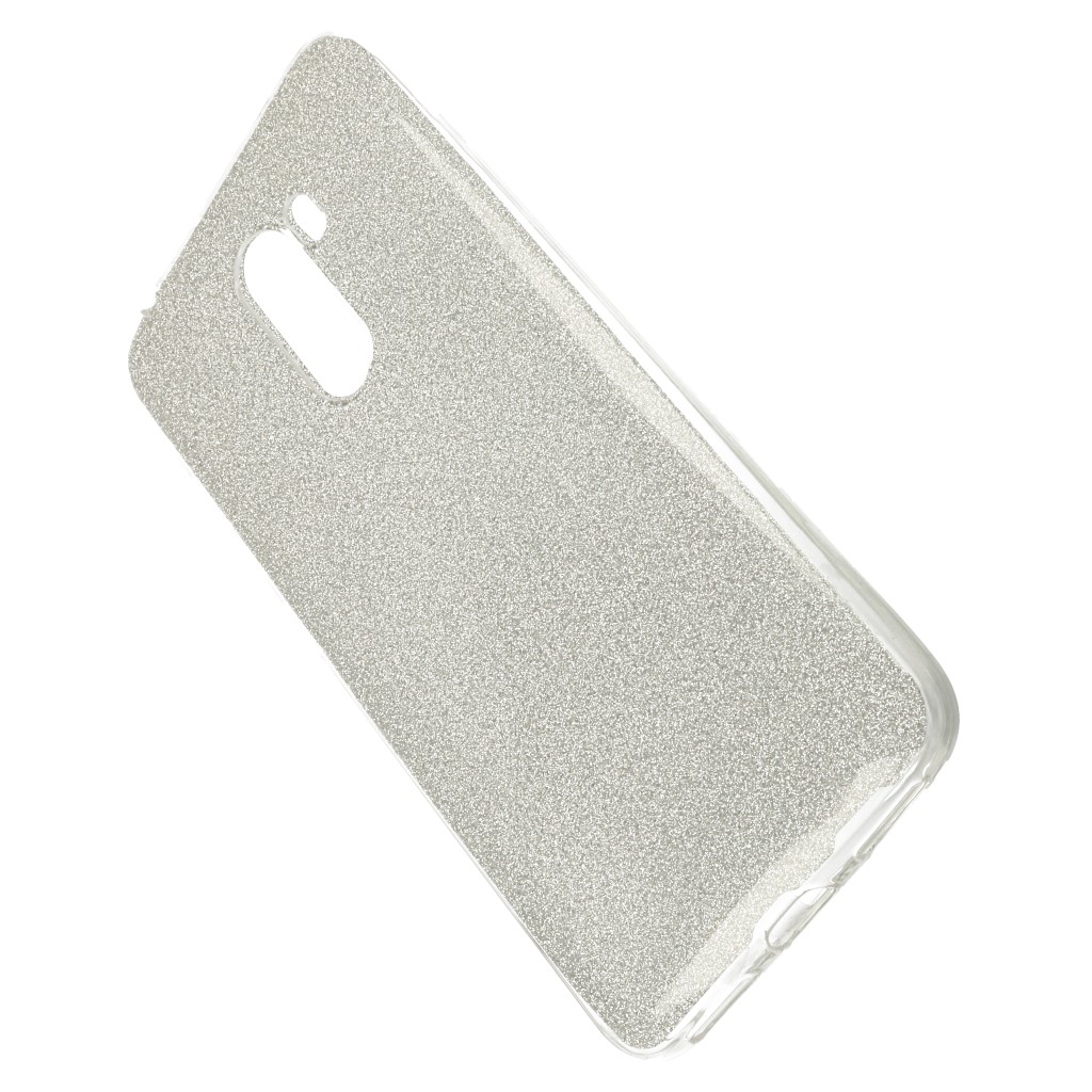 Pokrowiec etui z brokatem Bling Ombre srebrne Xiaomi Pocophone F1 / 5