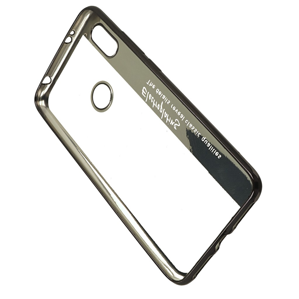 Pokrowiec etui silikonowe Electroplating czarne Xiaomi Redmi S2 / 3
