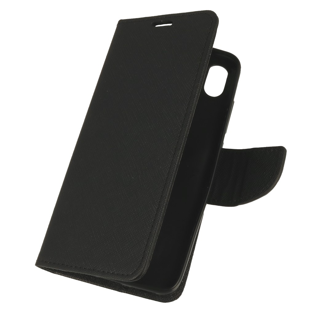 Pokrowiec etui z klapk na magnes Fancy Case czarne Xiaomi Redmi 7A