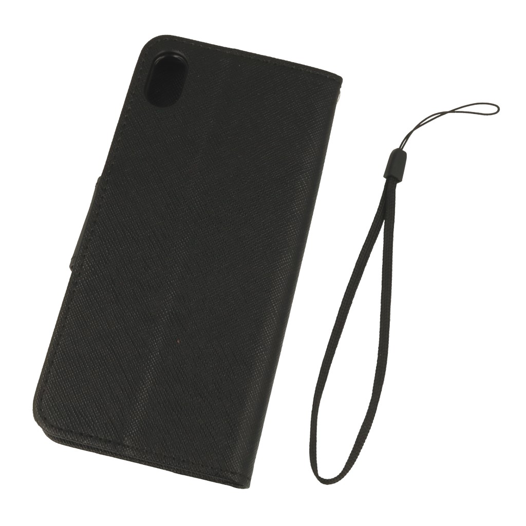 Pokrowiec etui z klapk na magnes Fancy Case czarne Xiaomi Redmi 7A / 3
