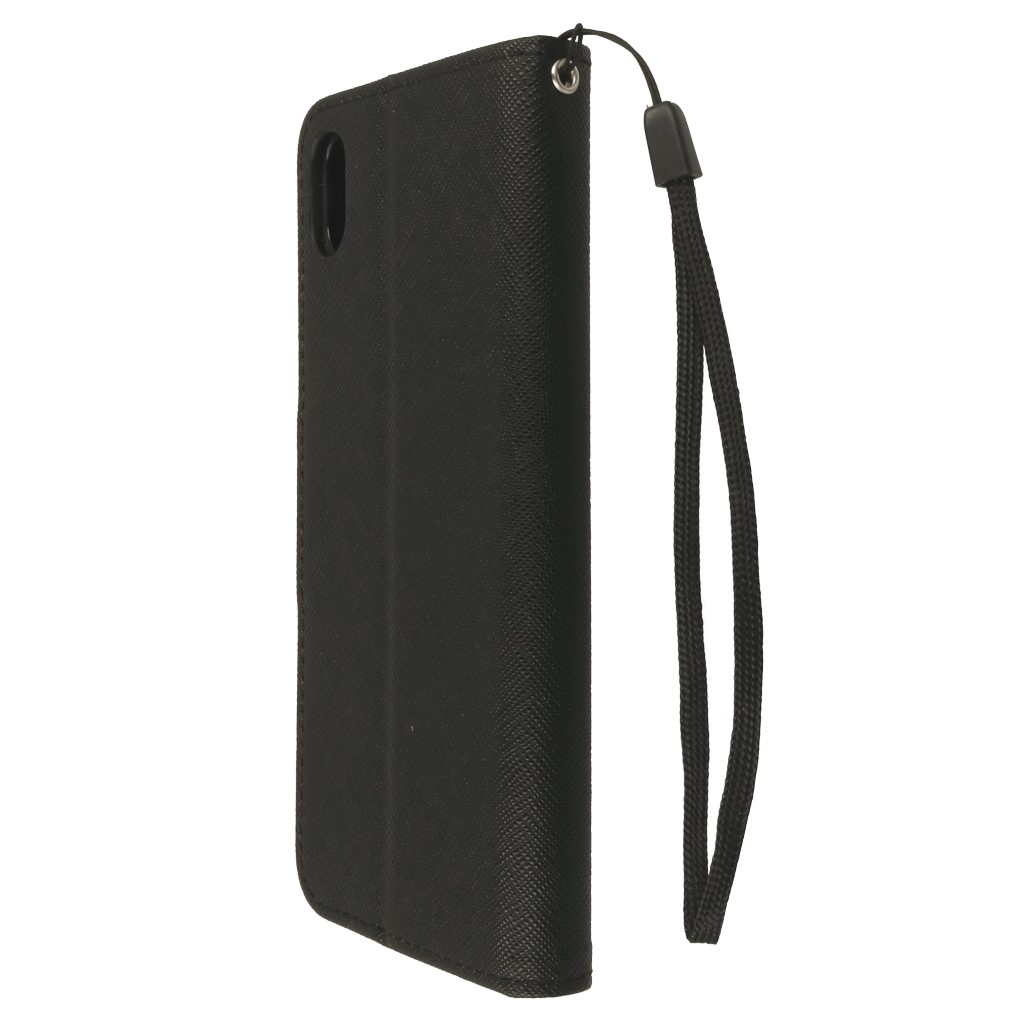Pokrowiec etui z klapk na magnes Fancy Case czarne Xiaomi Redmi 7A / 7