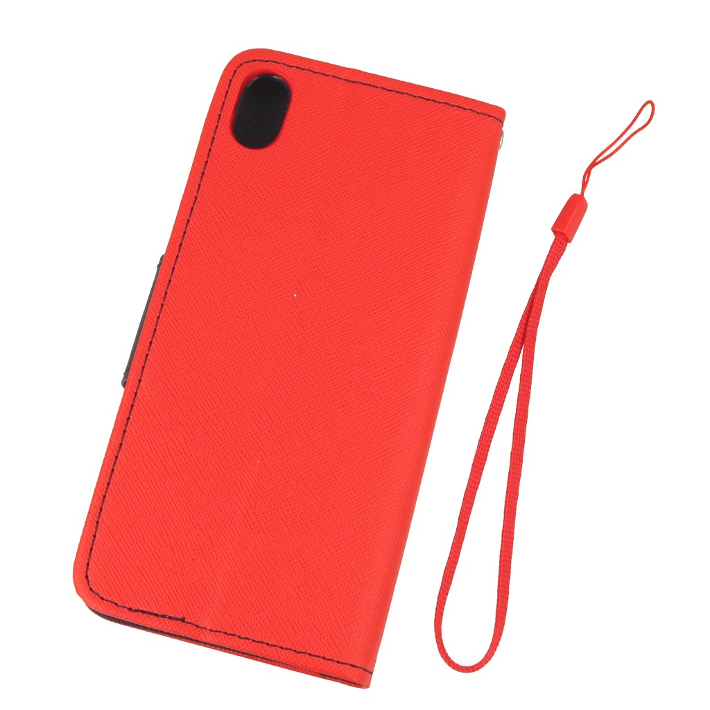 Pokrowiec etui z klapk na magnes Fancy Case czerwono-granatowe Xiaomi Redmi 7A / 3