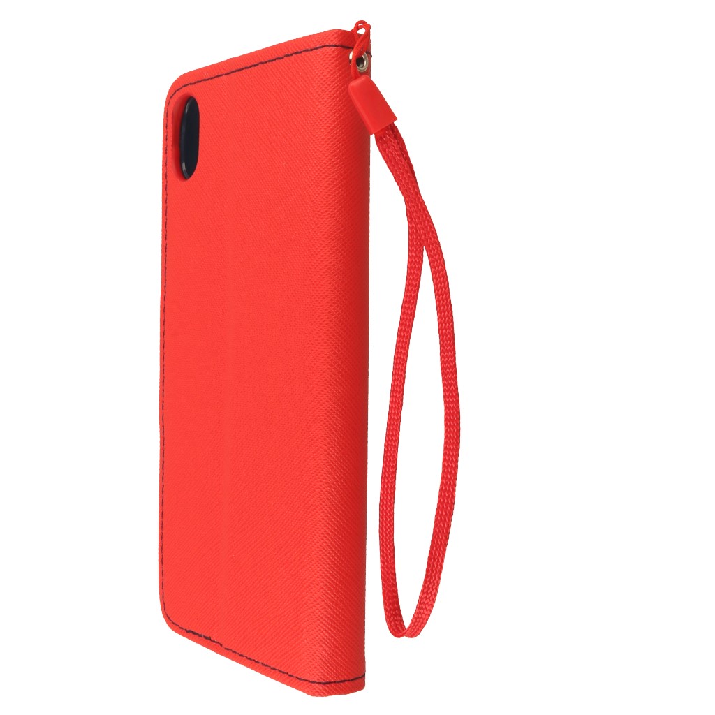 Pokrowiec etui z klapk na magnes Fancy Case czerwono-granatowe Xiaomi Redmi 7A / 7