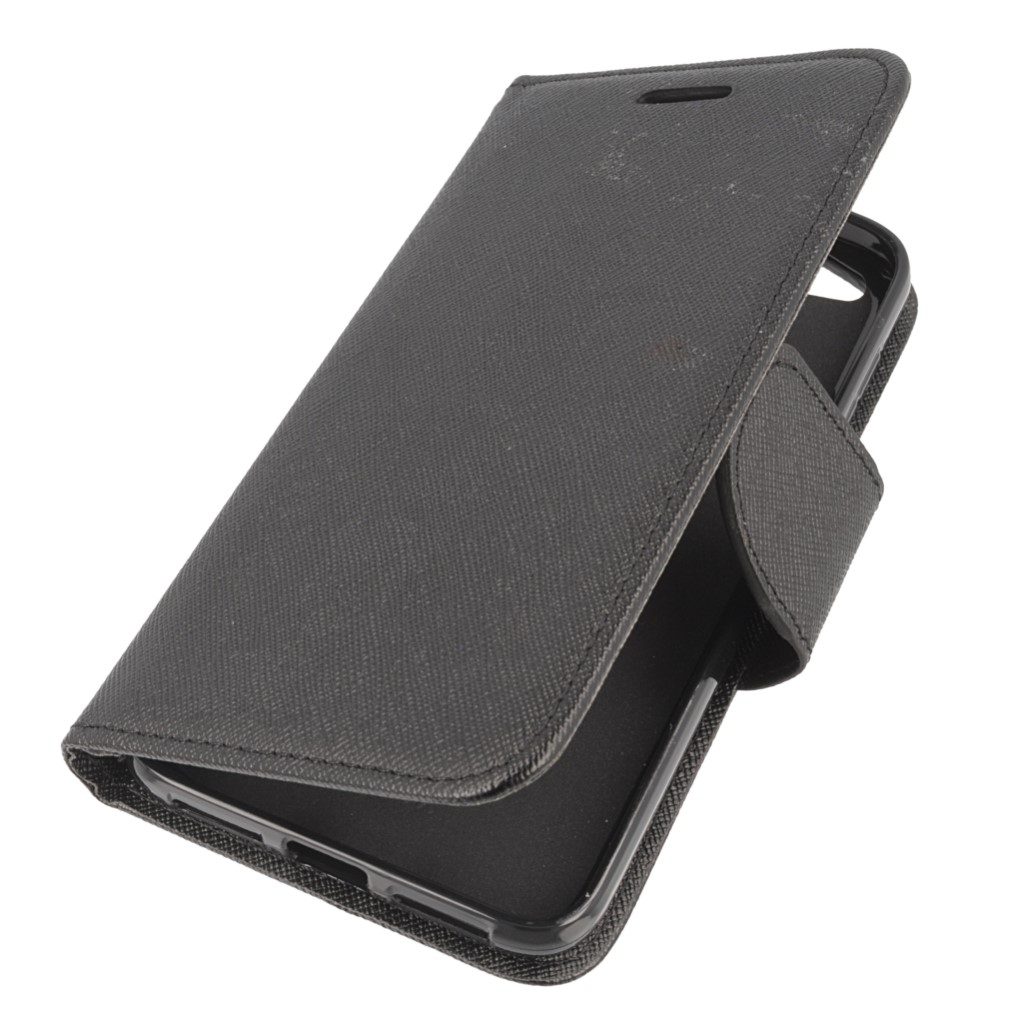 Pokrowiec etui z klapk na magnes Fancy Case czarne Xiaomi Redmi 4X