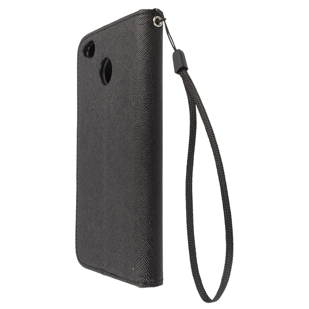 Pokrowiec etui z klapk na magnes Fancy Case czarne Xiaomi Redmi 4X / 5