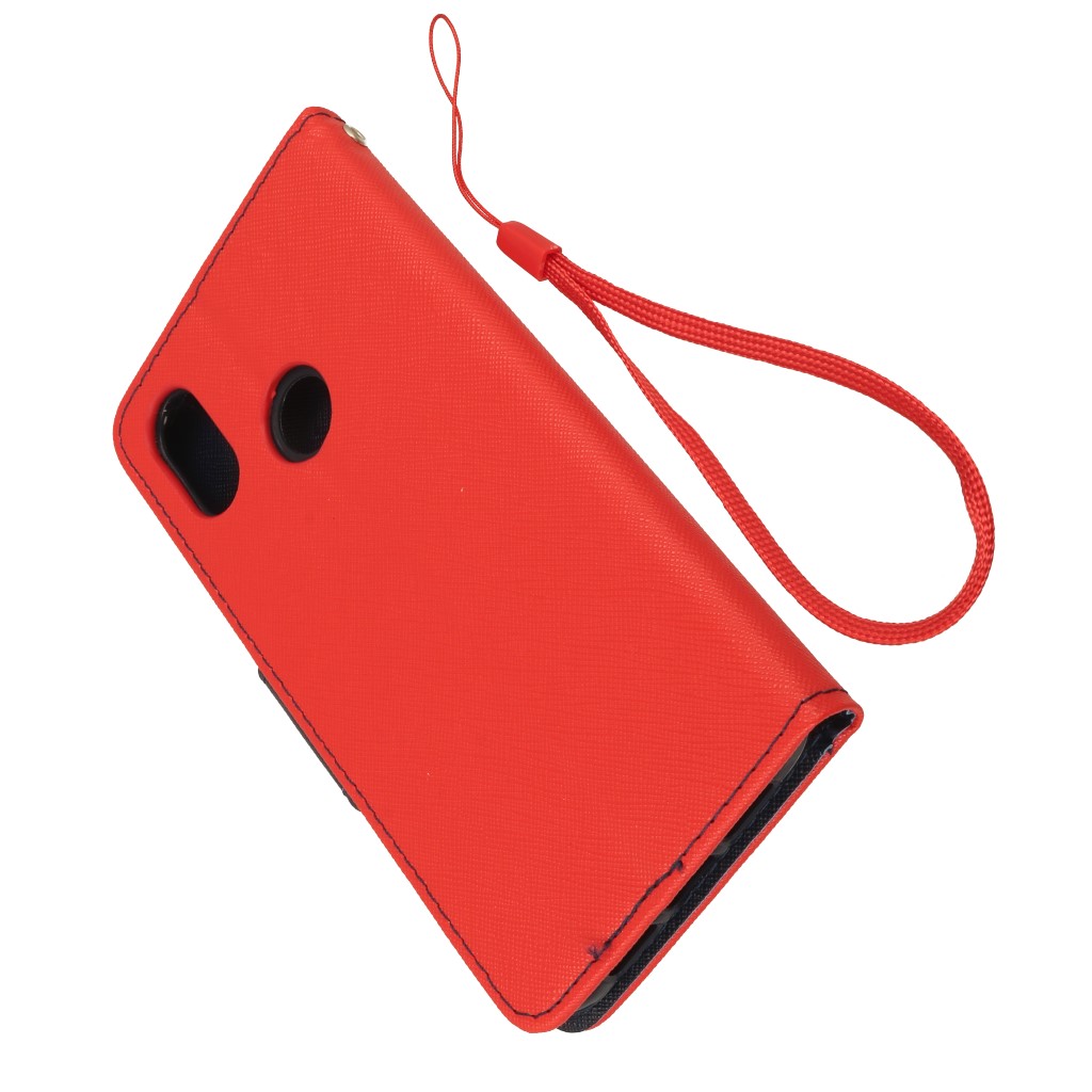 Pokrowiec etui z klapk na magnes Fancy Case czerwono-granatowe Xiaomi Redmi 6 Pro / 5