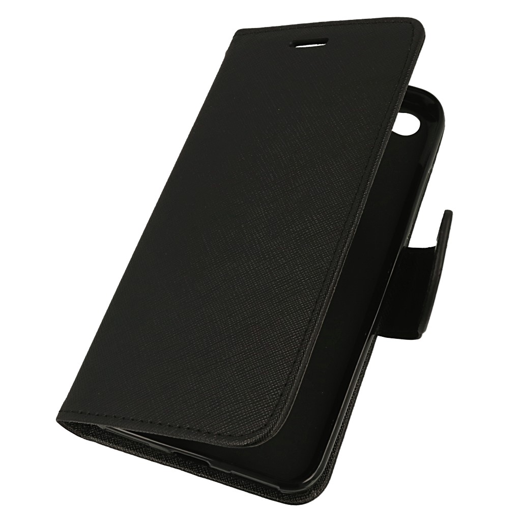 Pokrowiec etui z klapk na magnes Fancy Case czarne Xiaomi Redmi Note 5A Prime