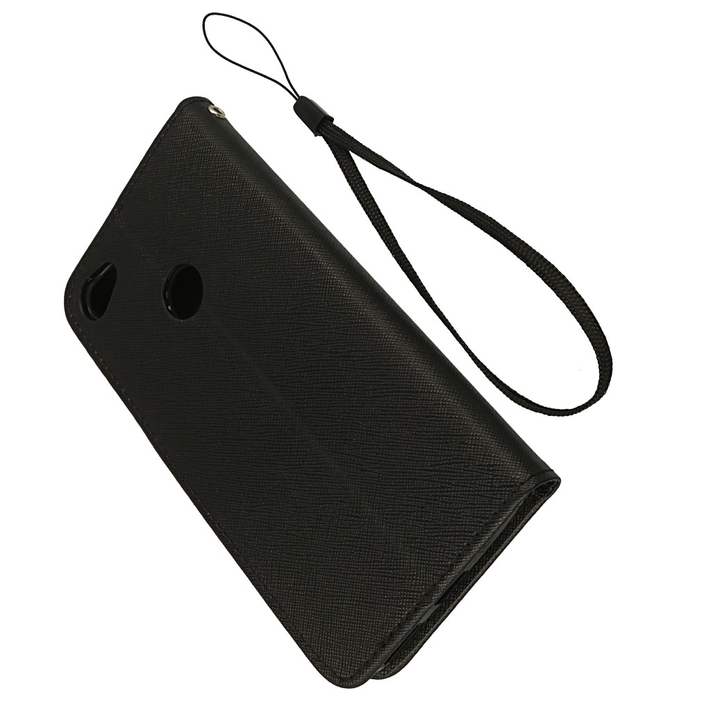 Pokrowiec etui z klapk na magnes Fancy Case czarne Xiaomi Redmi Note 5A Prime / 3
