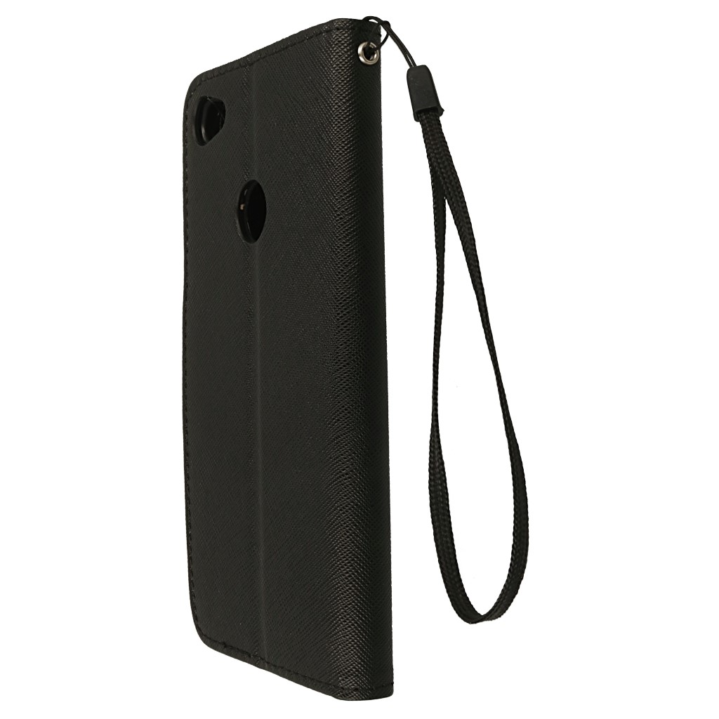 Pokrowiec etui z klapk na magnes Fancy Case czarne Xiaomi Redmi Note 5A Prime / 6