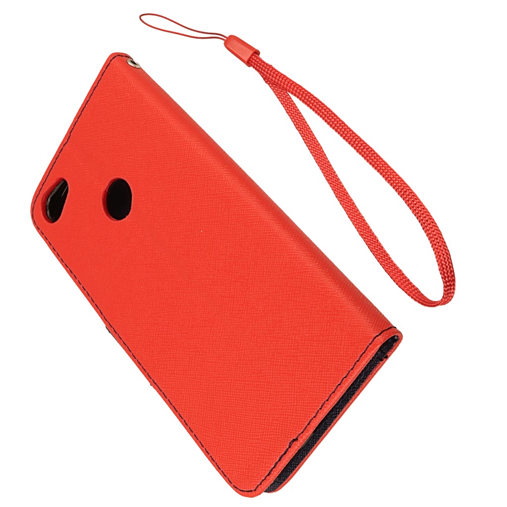 Pokrowiec etui z klapk na magnes Fancy Case czerwono-granatowe Xiaomi Redmi Note 5A Prime / 4