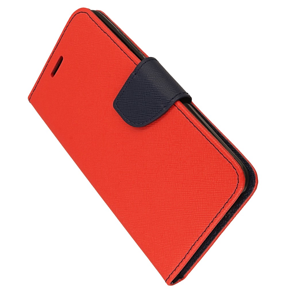Pokrowiec etui z klapk na magnes Fancy Case czerwono-granatowe Xiaomi Redmi Note 5A Prime / 5