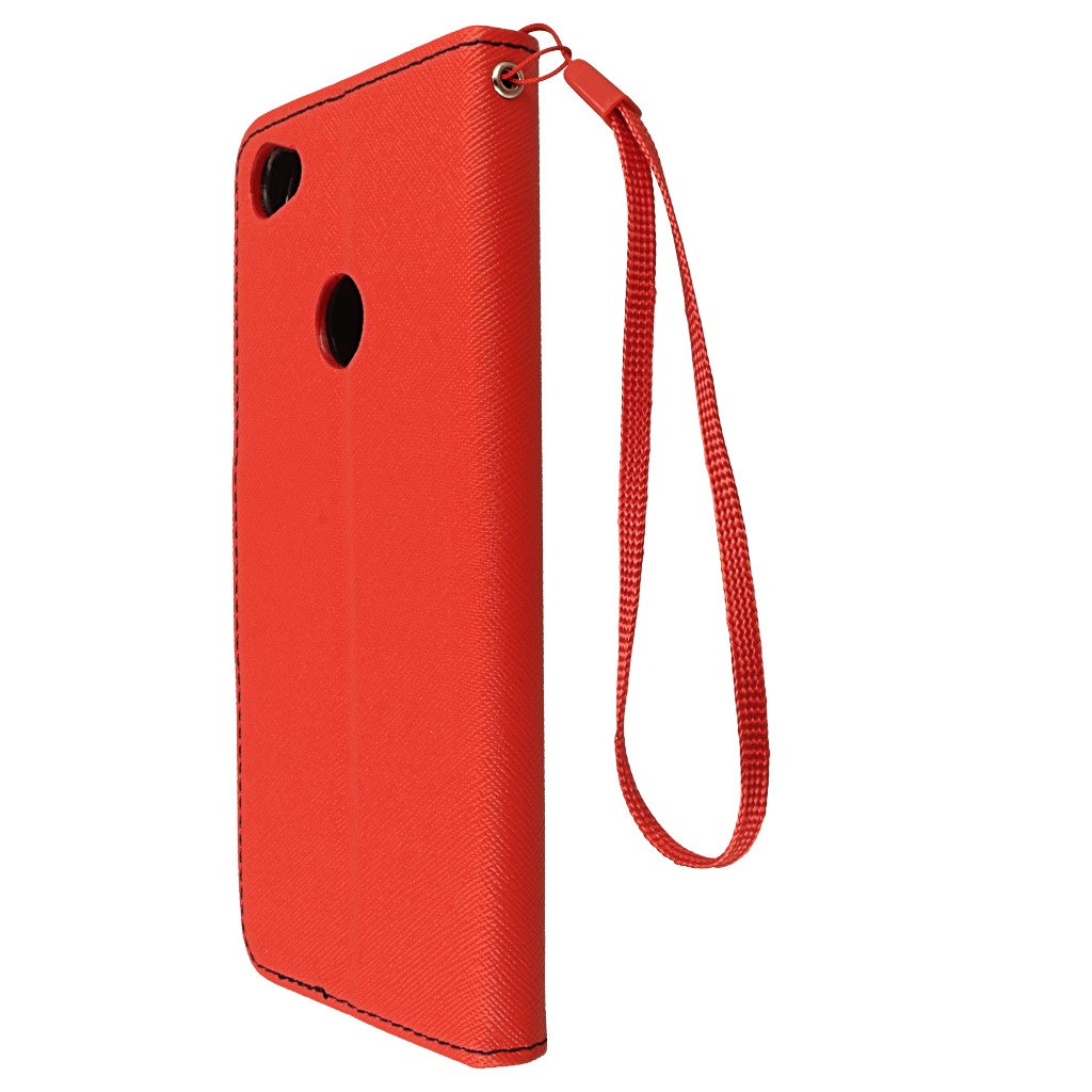 Pokrowiec etui z klapk na magnes Fancy Case czerwono-granatowe Xiaomi Redmi Note 5A Prime / 7