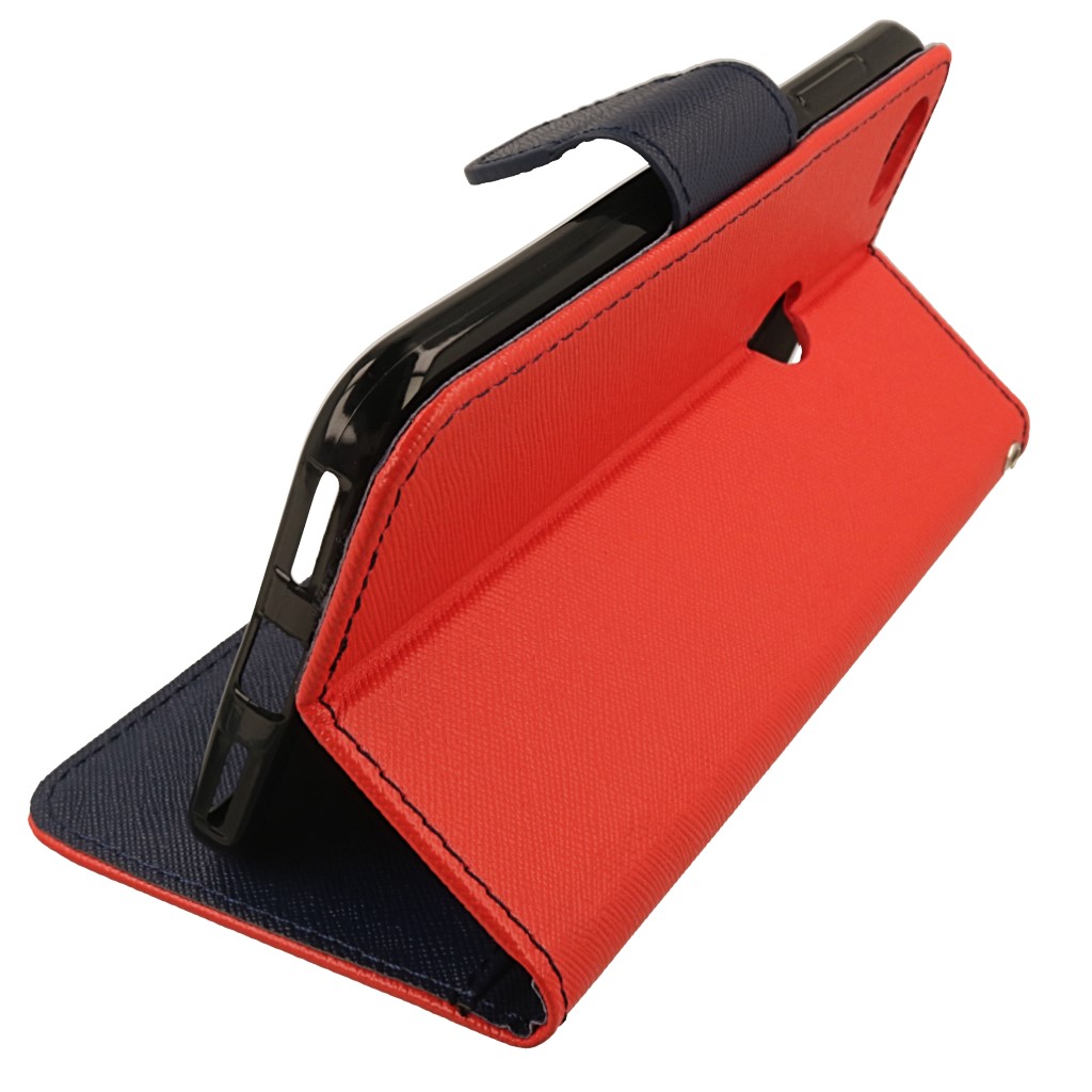 Pokrowiec etui z klapk na magnes Fancy Case czerwono-granatowe Xiaomi Redmi Note 5A Prime / 8