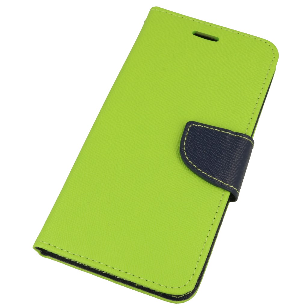 Pokrowiec etui z klapk na magnes Fancy Case limonkowo-granatowe Xiaomi Redmi Note 5A Prime / 2