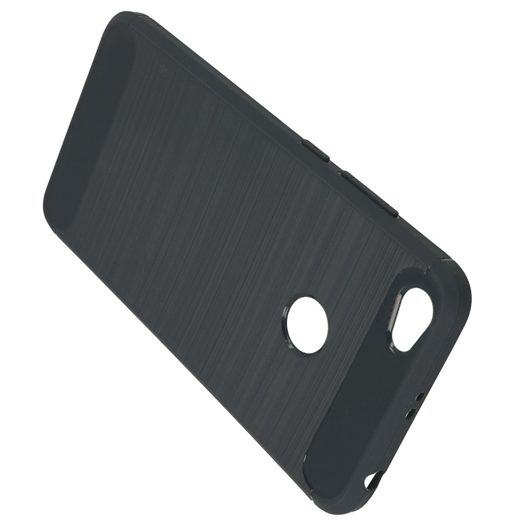 Pokrowiec etui pancerne Karbon Case granatowe Xiaomi Redmi Note 5A Prime / 4
