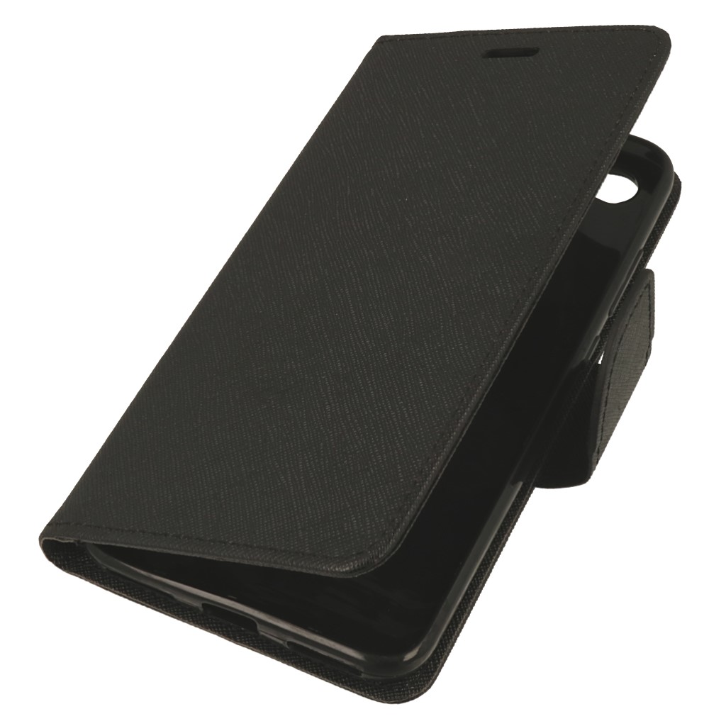 Pokrowiec etui z klapk na magnes Fancy Case czarne Xiaomi Redmi Note 5A