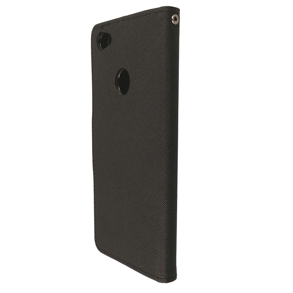 Pokrowiec etui z klapk na magnes Fancy Case czarne Xiaomi Redmi Note 5A / 4