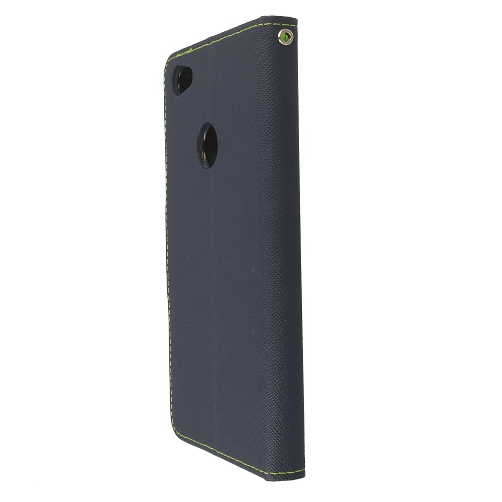 Pokrowiec etui z klapk na magnes Fancy Case granatowo-limonkowe Xiaomi Redmi Note 5A Prime / 4