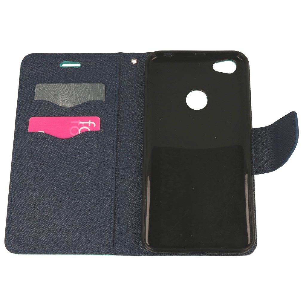 Pokrowiec etui z klapk na magnes Fancy Case mitowo-granatowe Xiaomi Redmi Note 5A Prime / 7