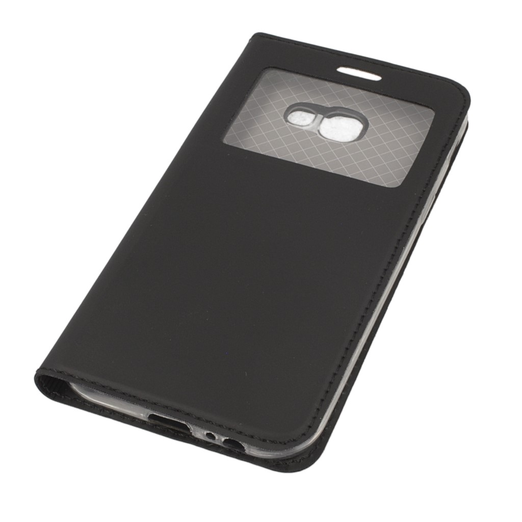 Pokrowiec etui Smart Look Cover z okienkiem czarne Xiaomi Redmi Note 4X