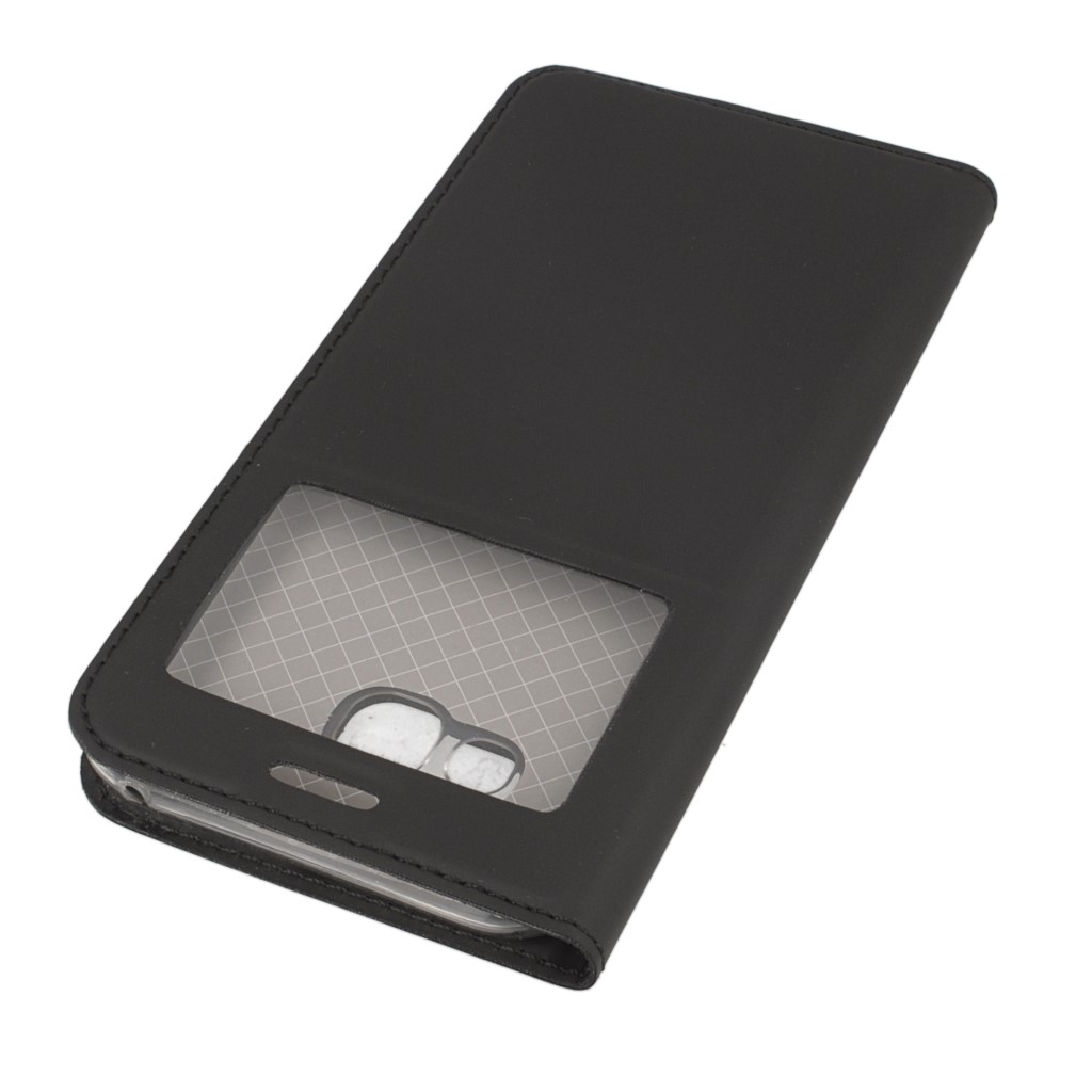 Pokrowiec etui Smart Look Cover z okienkiem czarne Xiaomi Redmi Note 4X / 3