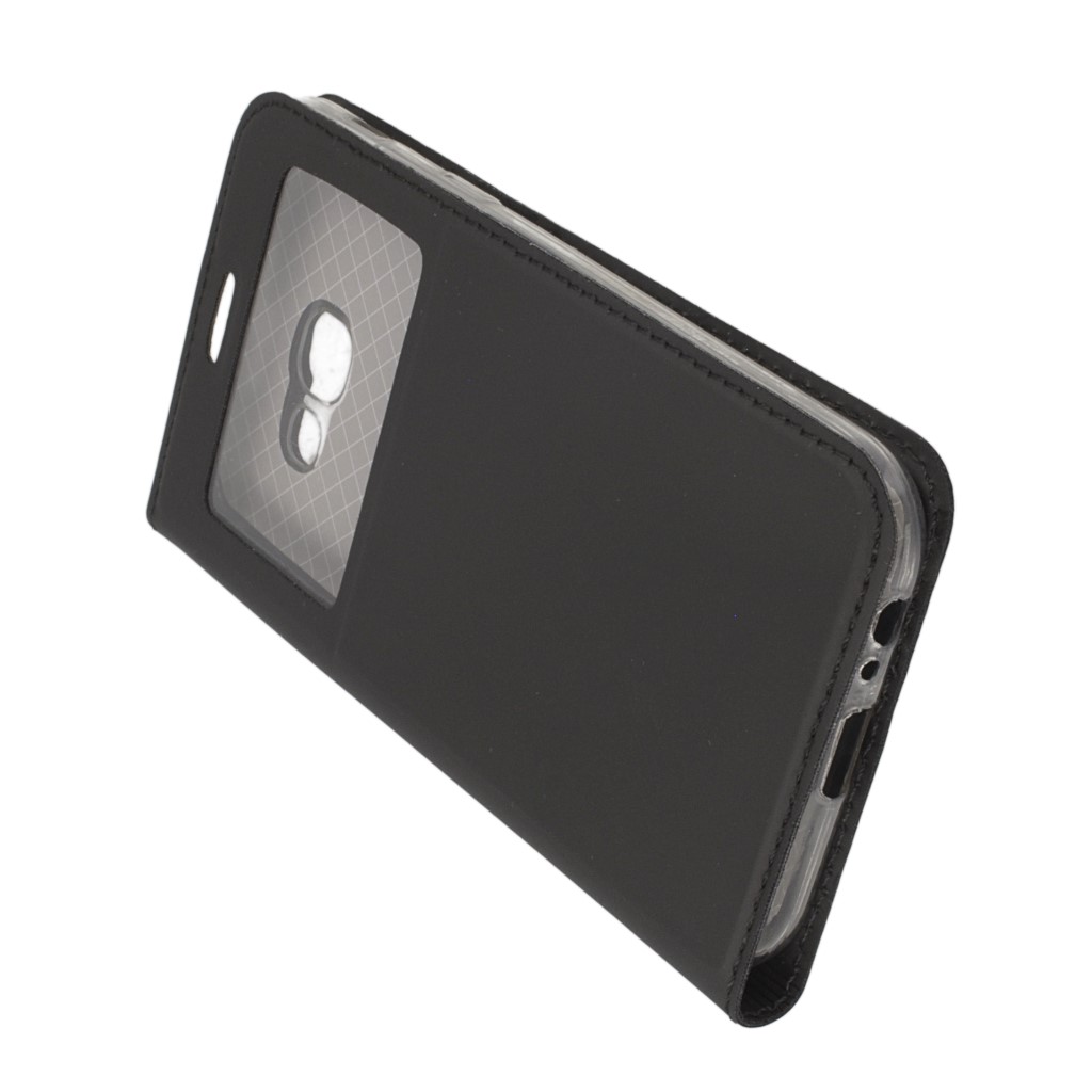Pokrowiec etui Smart Look Cover z okienkiem czarne Xiaomi Redmi Note 4X / 5