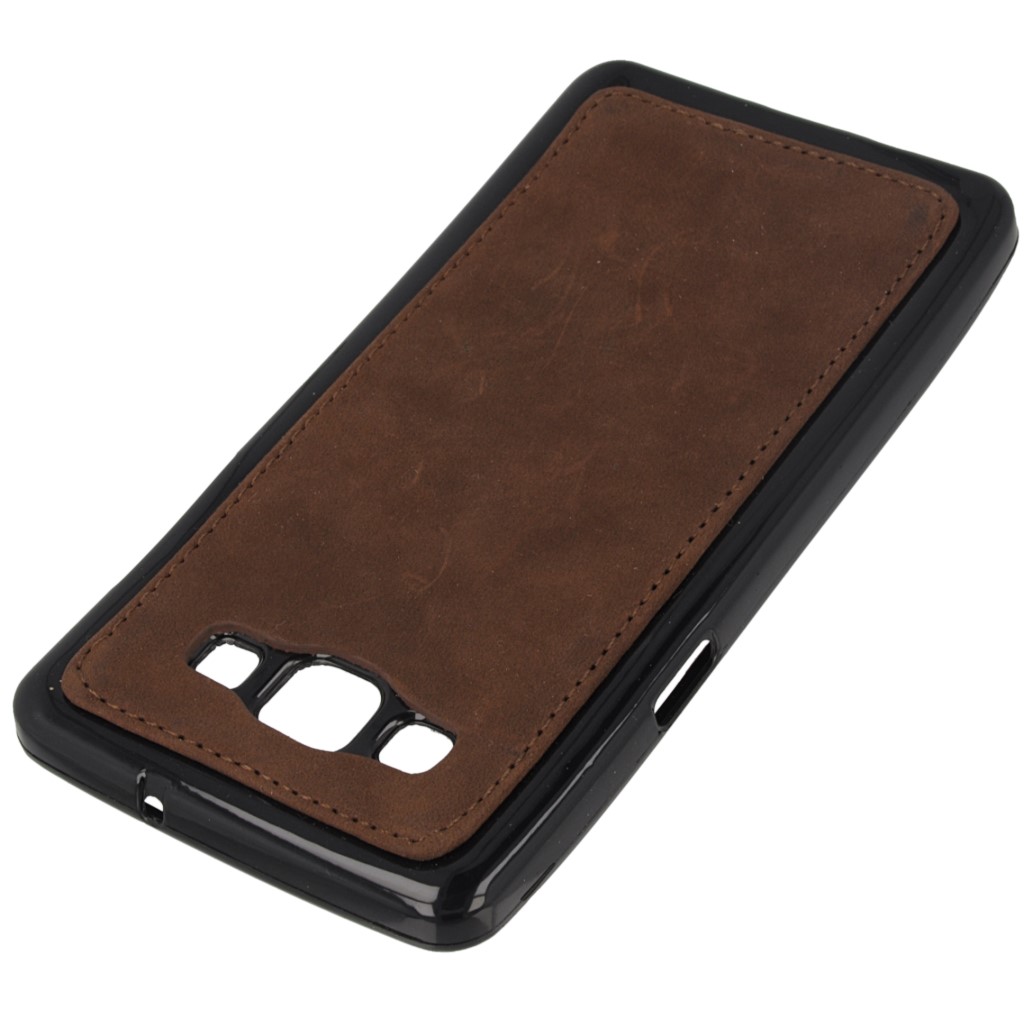 Pokrowiec etui Case Leather brzowy SAMSUNG Galaxy A5 / 2