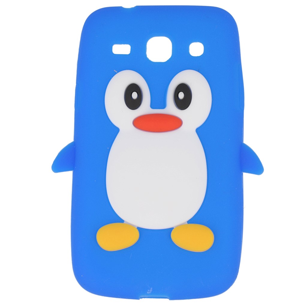 Pokrowiec etui silikonowe 3D Pingwin niebieskie SAMSUNG GT-i9300 Galaxy S III / 2