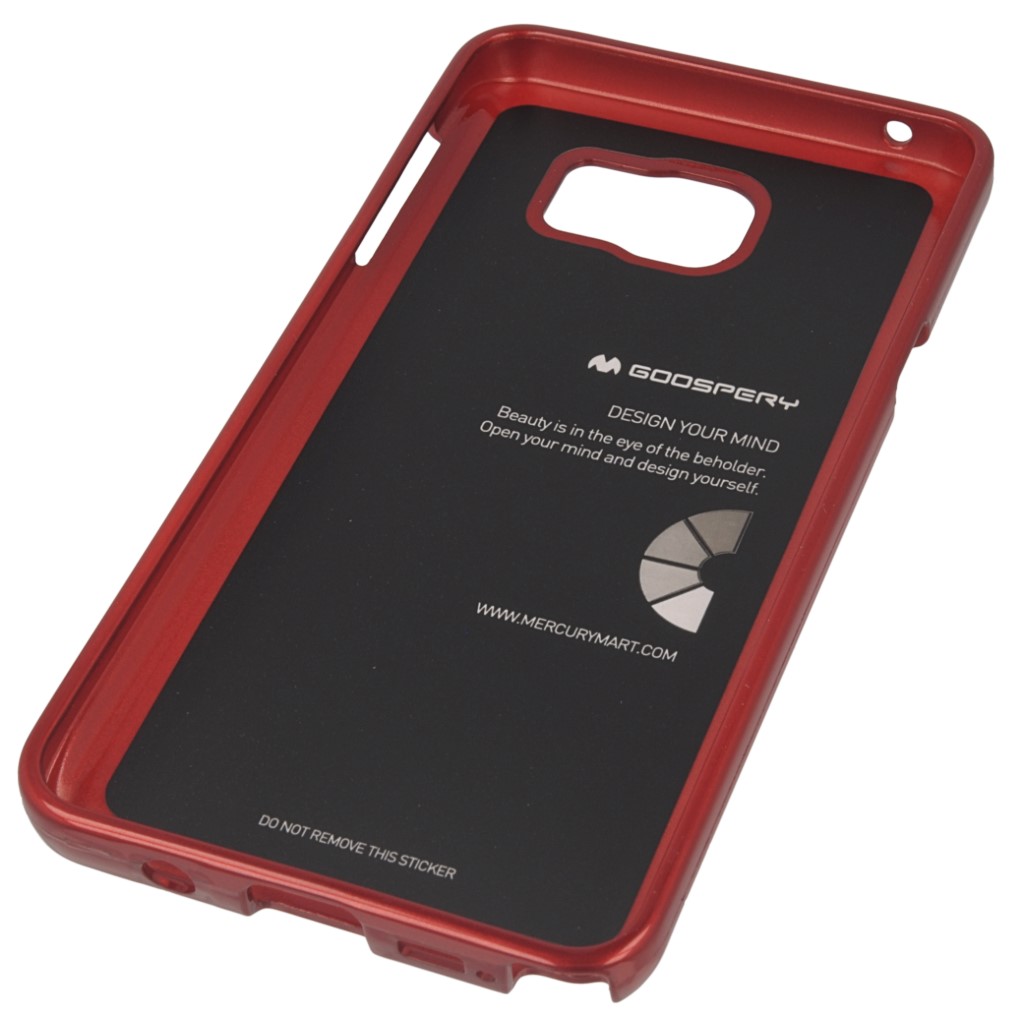 Pokrowiec etui silikonowe Mercury JELLY CASE czerwone SAMSUNG Galaxy Note 5 / 3