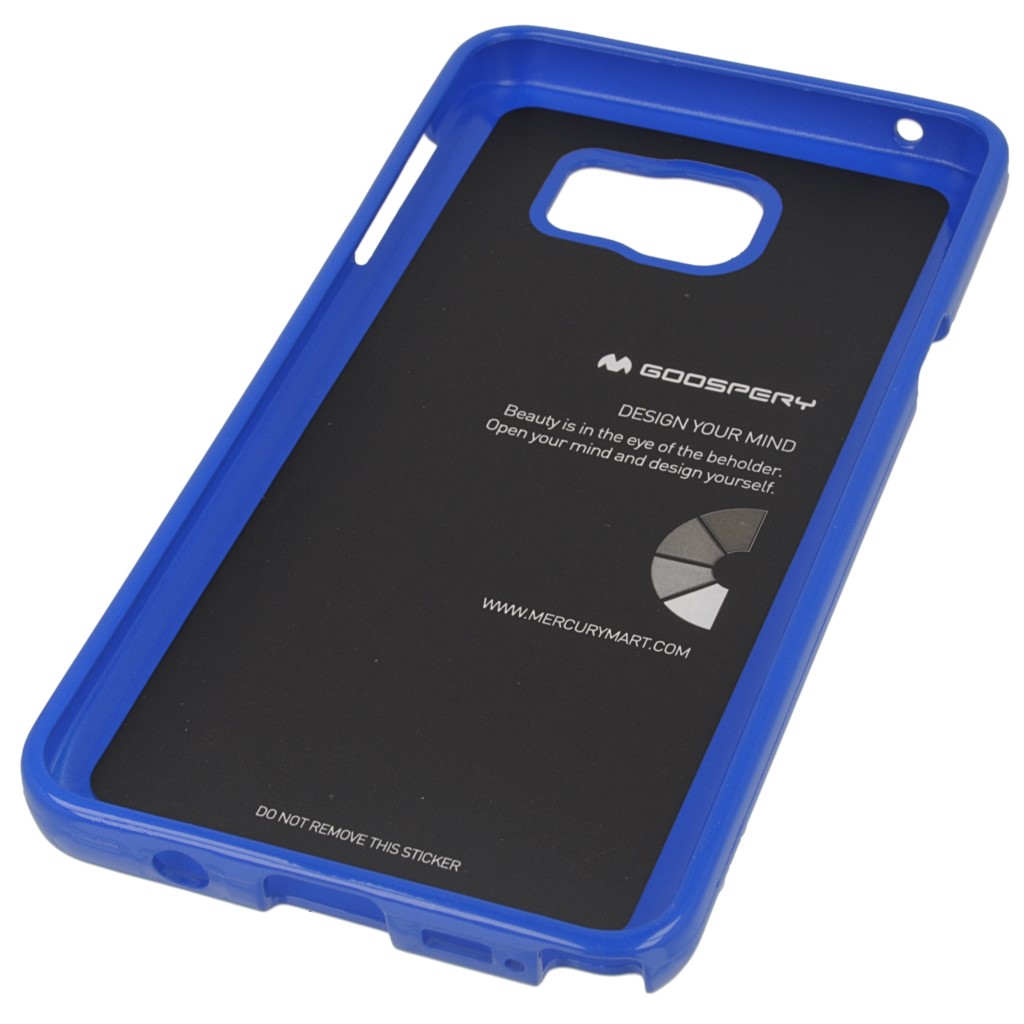 Pokrowiec etui silikonowe Mercury JELLY CASE niebieskie SAMSUNG Galaxy Note 5 / 3