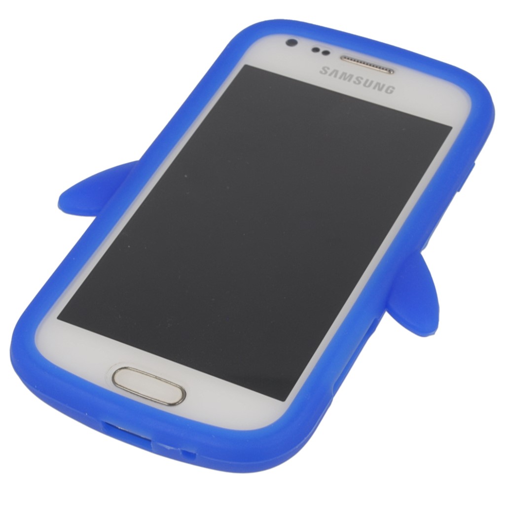 Pokrowiec etui silikonowe 3D Pingwin niebieskie SAMSUNG GT-S7580 Galaxy Trend Plus / 3