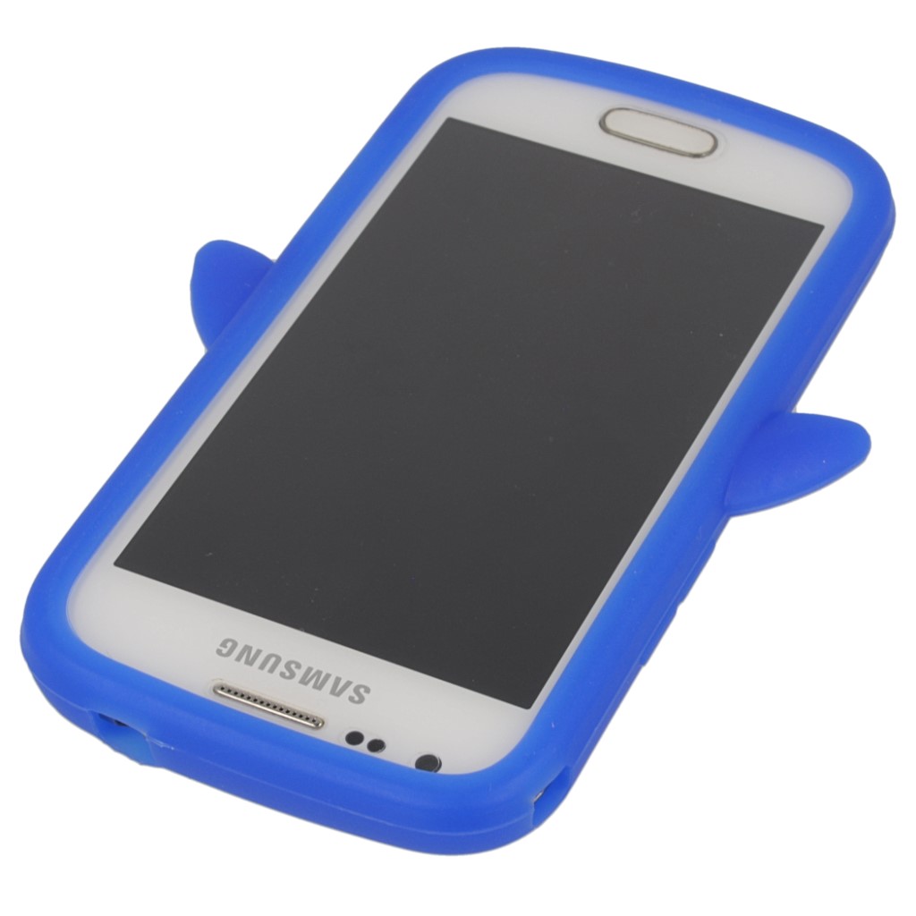 Pokrowiec etui silikonowe 3D Pingwin niebieskie SAMSUNG GT-S7580 Galaxy Trend Plus / 4