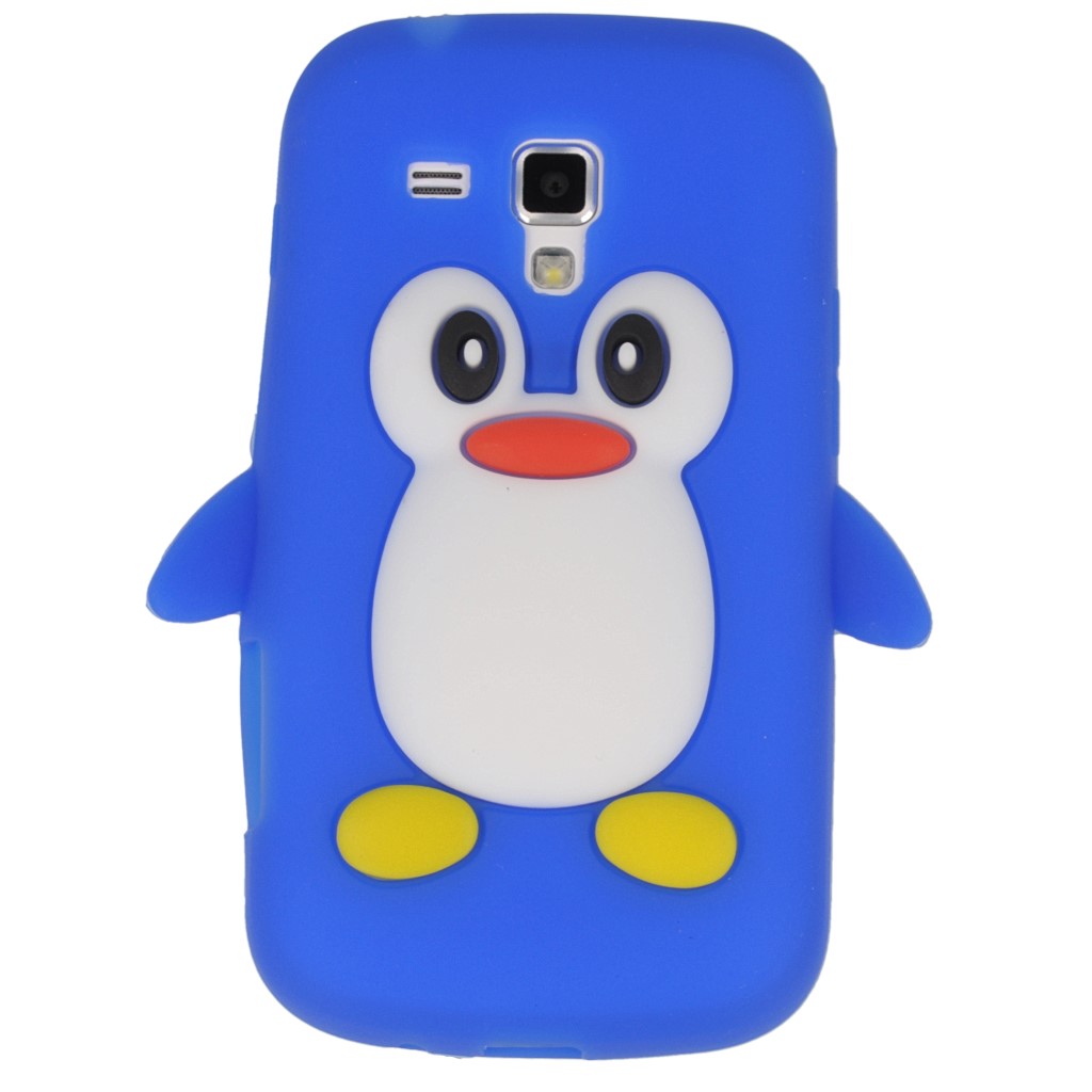 Pokrowiec etui silikonowe 3D Pingwin niebieskie SAMSUNG GT-S7580 Galaxy Trend Plus / 9