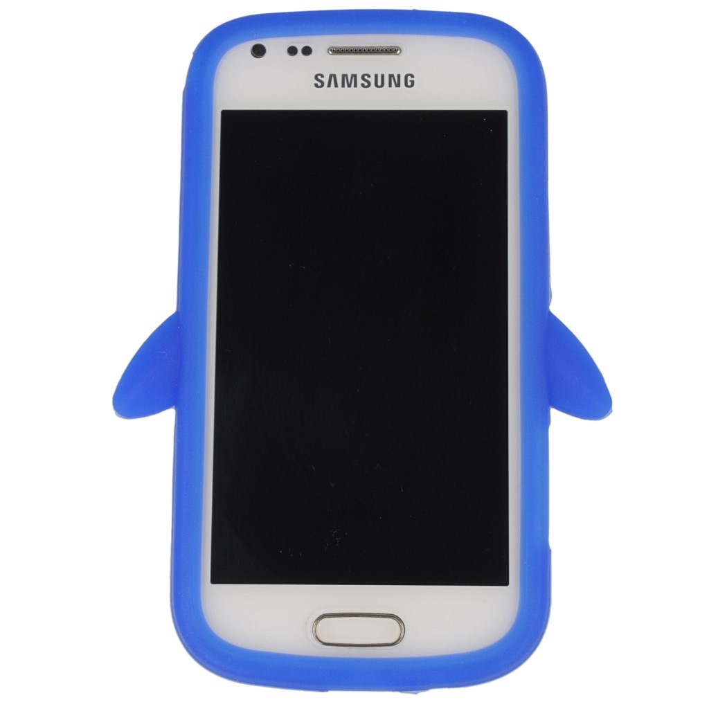 Pokrowiec etui silikonowe 3D Pingwin niebieskie SAMSUNG GT-S7580 Galaxy Trend Plus / 10