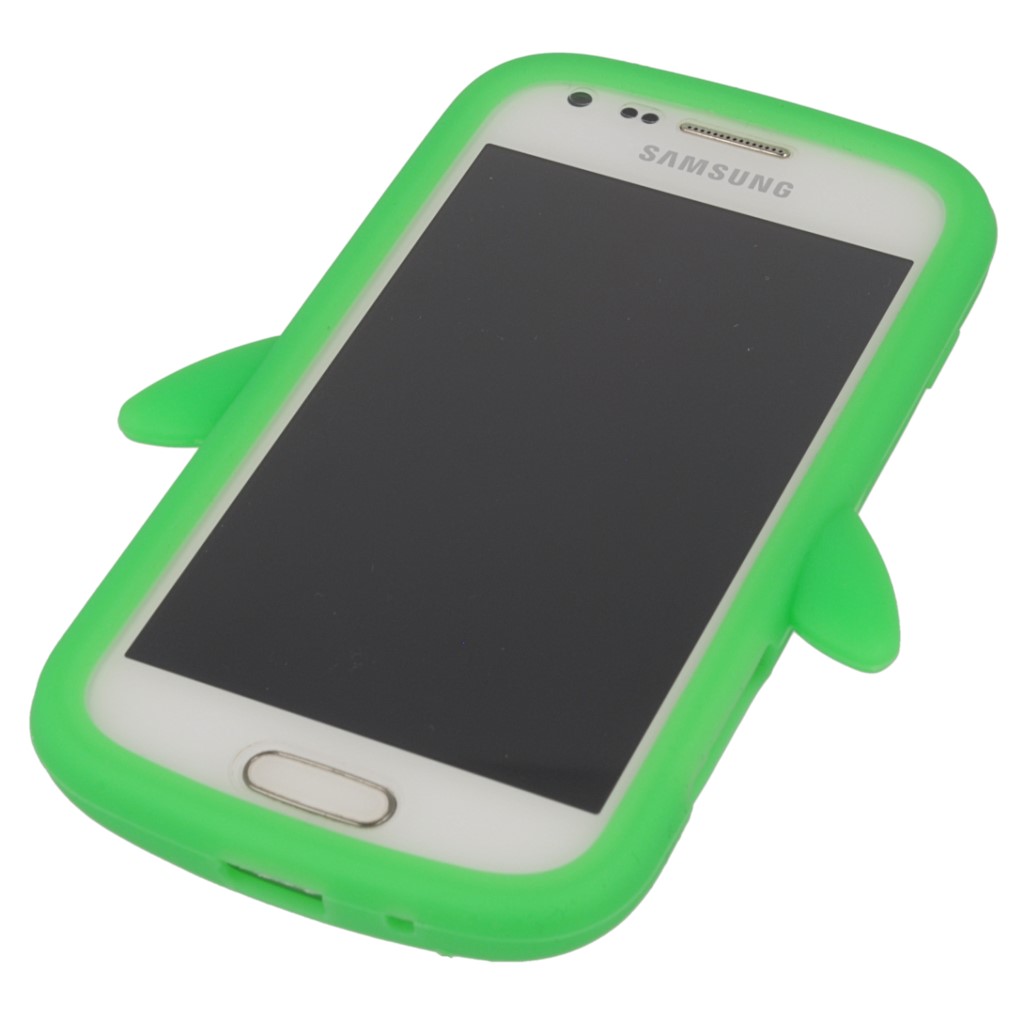 Pokrowiec etui silikonowe 3D Pingwin zielone SAMSUNG GT-S7580 Galaxy Trend Plus / 3