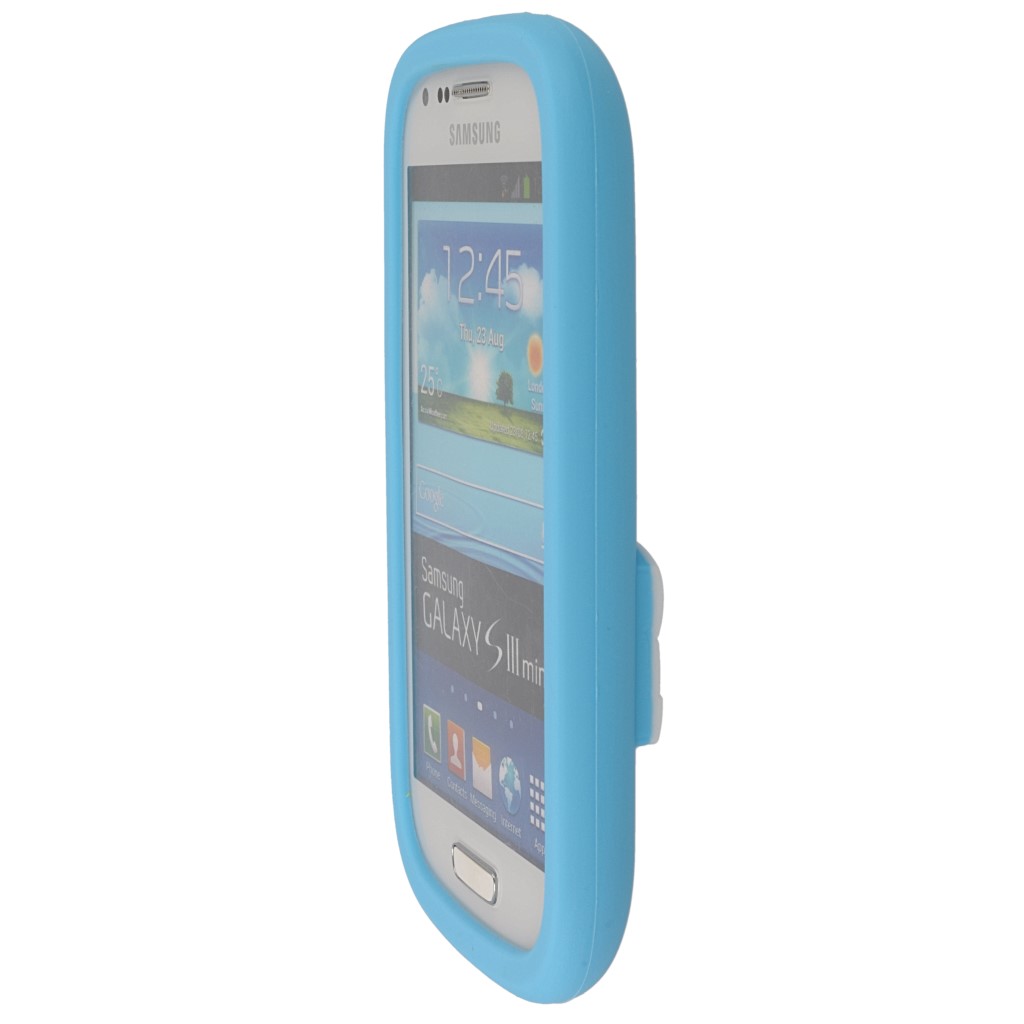 Pokrowiec etui silikonowe 3D M&M niebieskie SAMSUNG Galaxy S III mini VE / 6