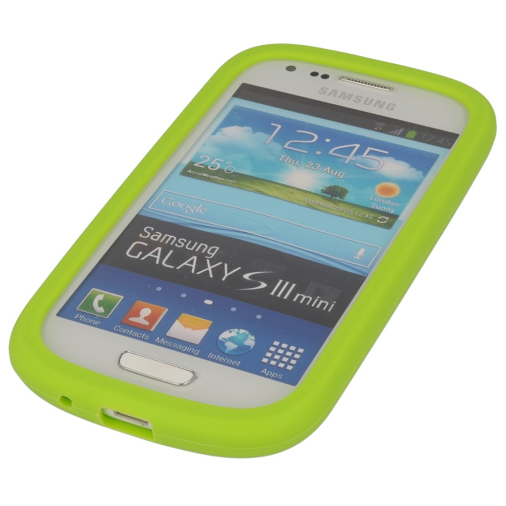 Pokrowiec etui silikonowe 3D M&M zielone SAMSUNG Galaxy S III mini / 3