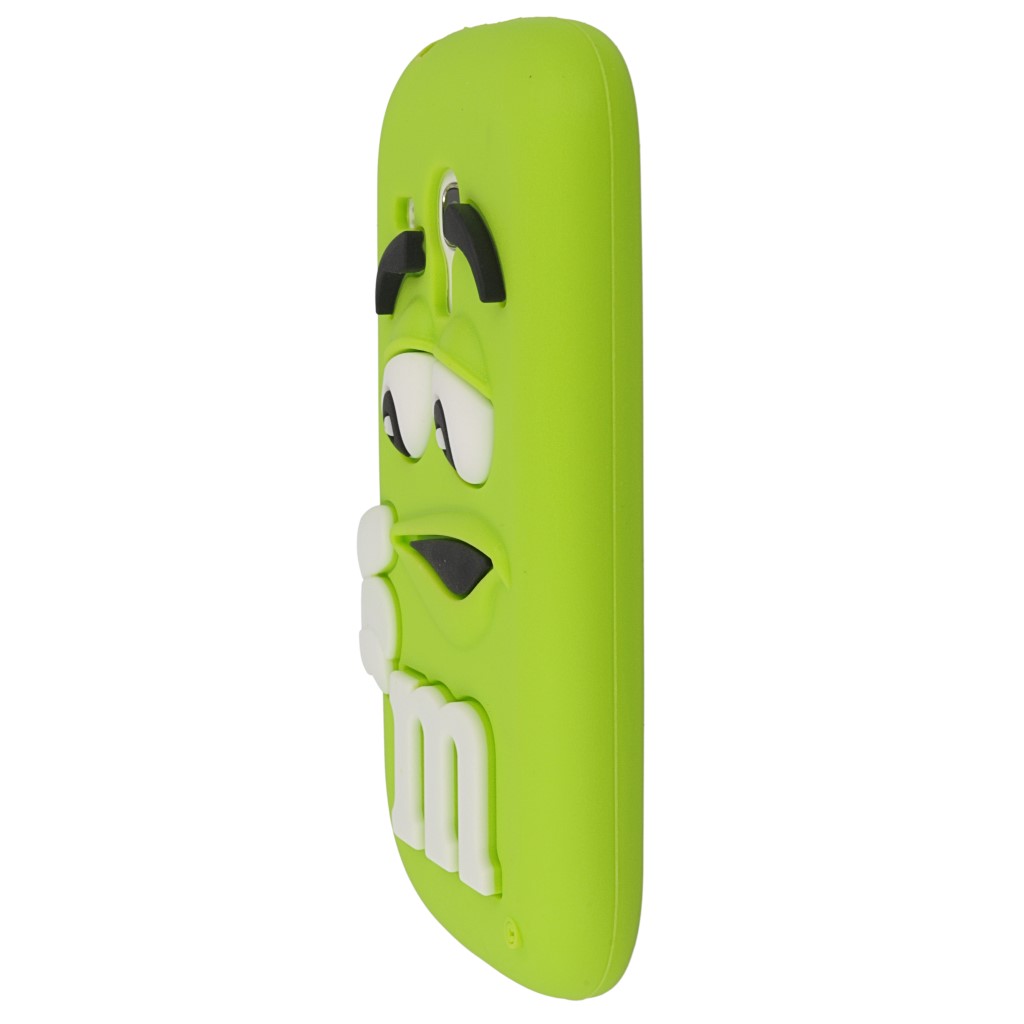 Pokrowiec etui silikonowe 3D M&M zielone SAMSUNG Galaxy S III mini / 5