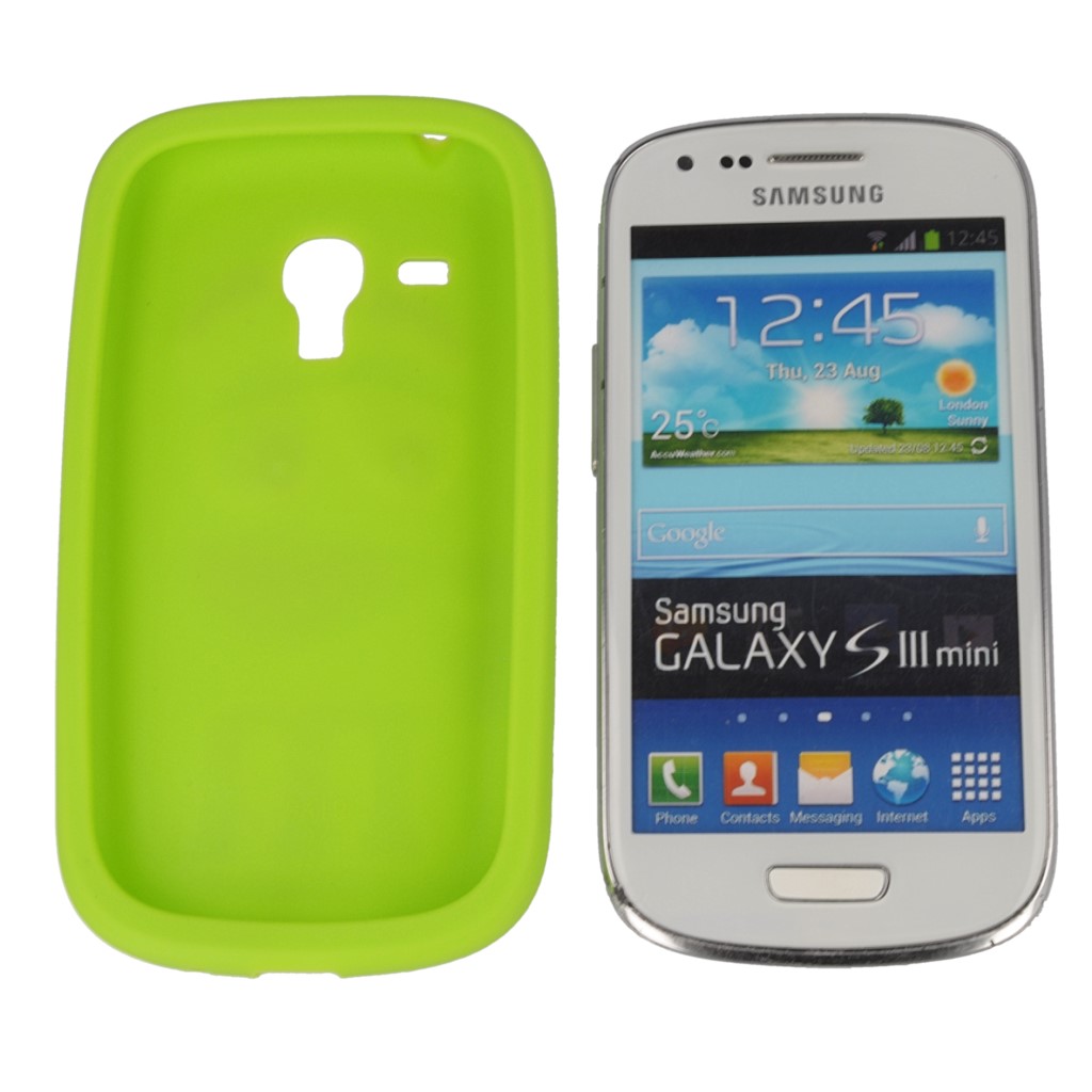 Pokrowiec etui silikonowe 3D M&M zielone SAMSUNG Galaxy S III mini VE / 9