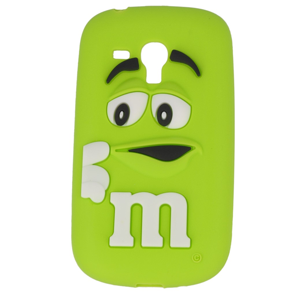 Pokrowiec etui silikonowe 3D M&M zielone SAMSUNG Galaxy S III mini / 10