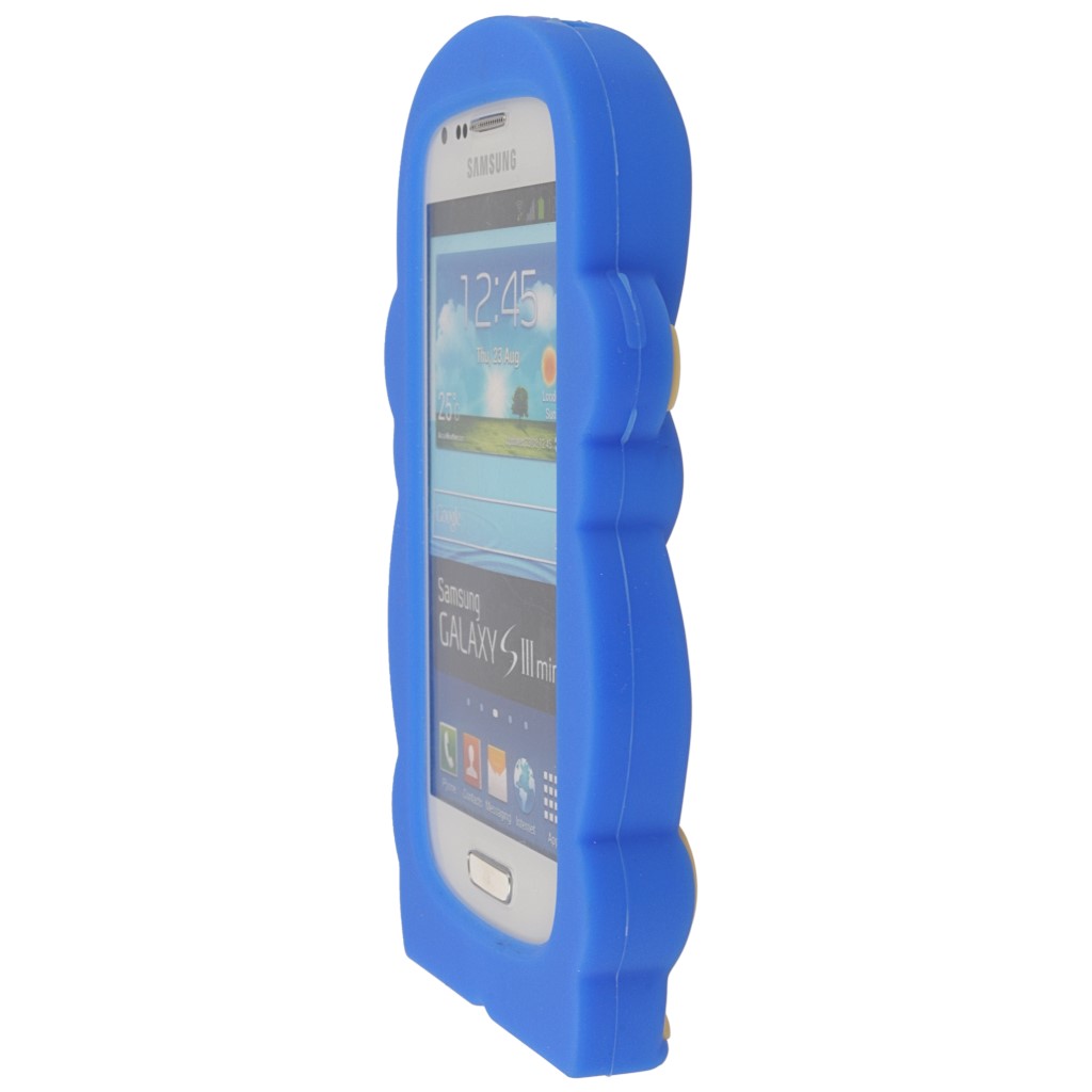 Pokrowiec etui silikonowe 3D Mapka niebieskie SAMSUNG GT-i9505 Galaxy S IV / 6