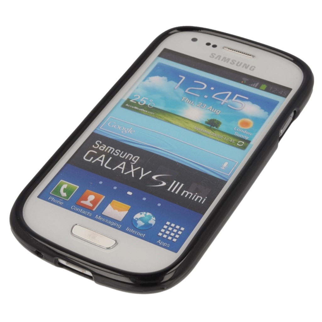 Pokrowiec etui silikonowe Mercury JELLY CASE czarne SAMSUNG Galaxy S III mini VE / 3