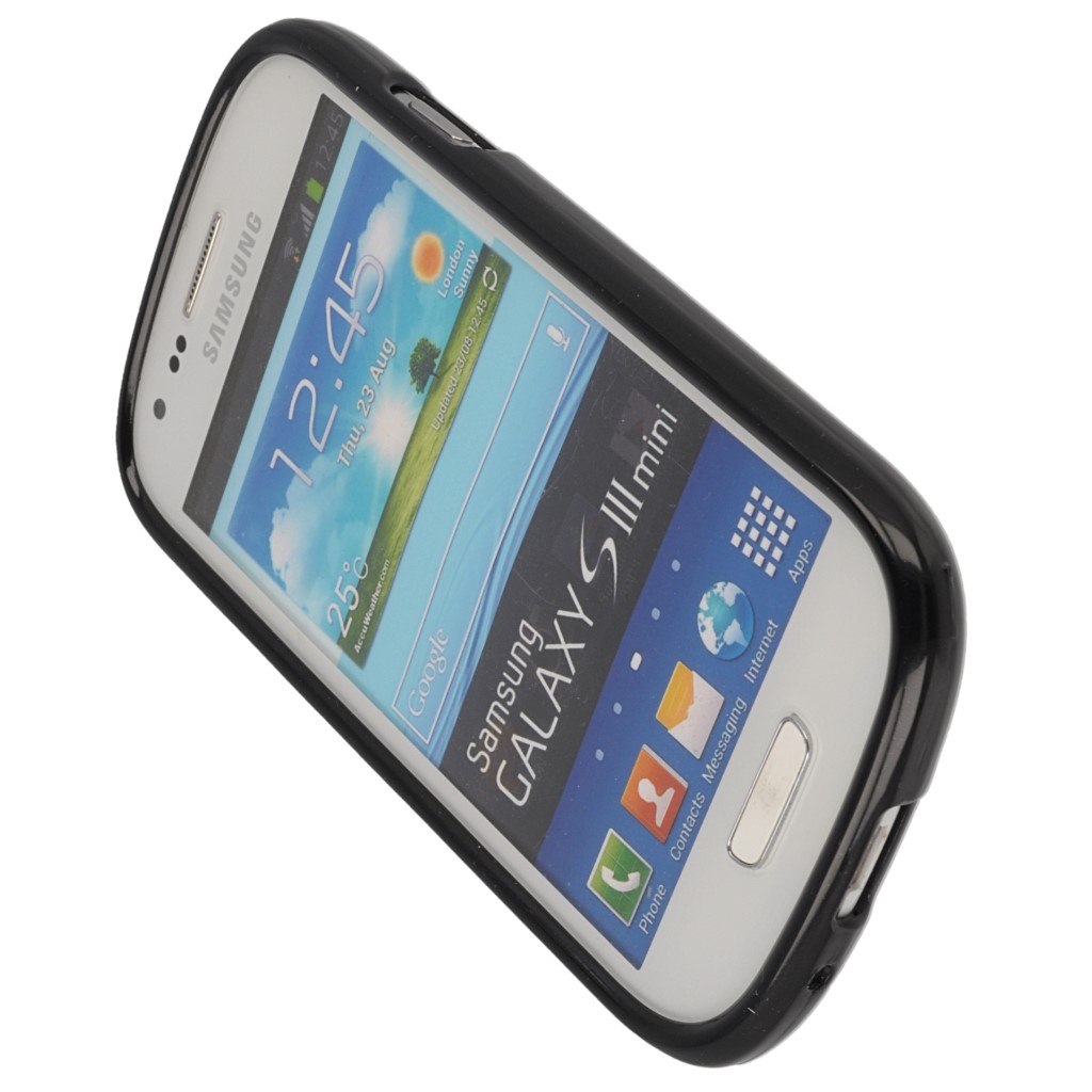Pokrowiec etui silikonowe Mercury JELLY CASE czarne SAMSUNG Galaxy S III mini VE / 4