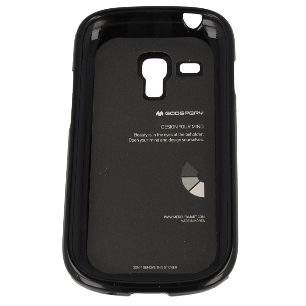 Pokrowiec etui silikonowe Mercury JELLY CASE czarne SAMSUNG Galaxy S III mini VE / 8